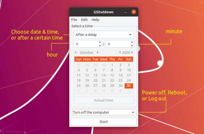 3 Graphical Tools to Schedule Shutdown Your Ubuntu Machine - FOSTips