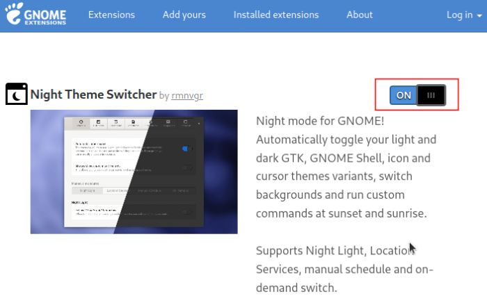 Automatic Toggle Light / Dark Theme at Day & Night in Ubuntu Gnome ...